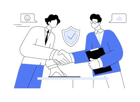 Trust abstract concept vector illustration. Stock Illustration