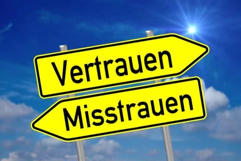 Trust and mistrust Stock-Illustration