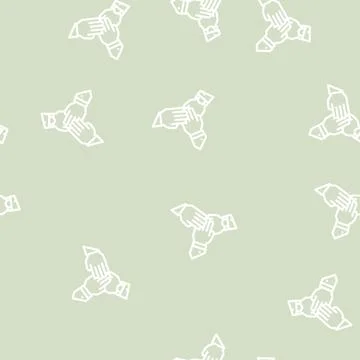 Trust business ethics line vector seamless pattern Stock Illustration