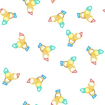 Trust business ethics vector seamless pattern Illustrazione stock
