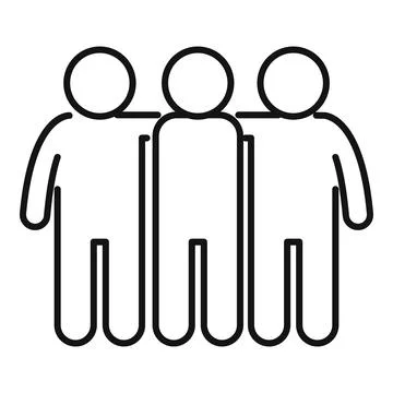 Trust community icon outline vector. Handshake partner 스톡 일러스트