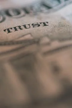 Trust in currency Foto stock