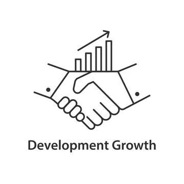 Trust development growth handshake icon Stock Illustration