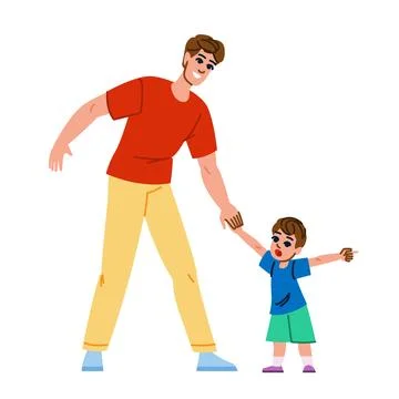 Trust father talk son vector Illustration