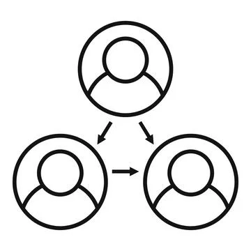 Trust group icon outline vector. Social business Stock Illustration