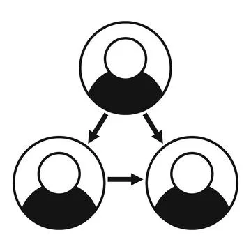 Trust group icon simple vector. Social business Stock Illustration