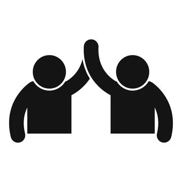 Trust group work icon simple vector. Social business Stock Illustration