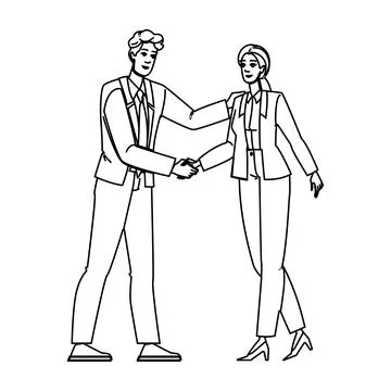 Trust handshake agreement vector Ilustración de archivo