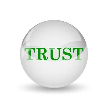Trust icon. Internet button on white background.. Stock Illustration