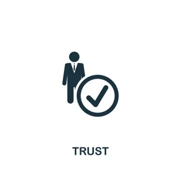 Trust icon. Premium style design from influencer icon collection. Pixel perfect Stock Illustration