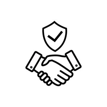 Trust icon vector. Handshake icon. Partnership and agreement symbol. Trust fo Stock Illustration
