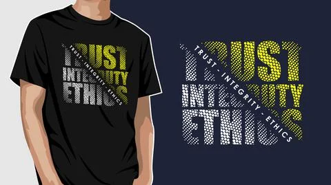 Trust Integrity Ethics Awesome T shirt Design Stock Illustration