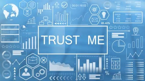 Trust Me, Animated Typography Stock Illustration