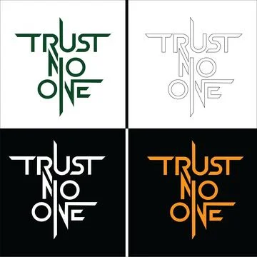 Trust no one typography design Stock Illustration