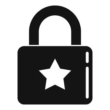Trust padlock icon simple . Computer secure Stock-Illustration