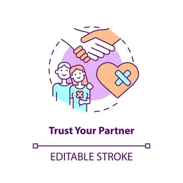 Trust partner concept icon Stock Illustration