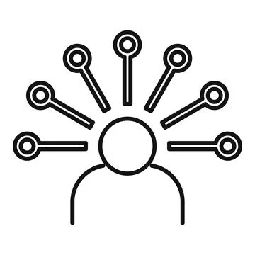 Trust person icon outline vector. Social corporate Stock Illustration