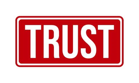 Trust Rubber Stamp Seal Vector Stock Illustration