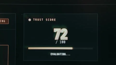 Trust Score metric in evaluation process Stock Footage 334389290