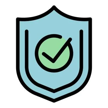 Trust shield relationship icon vector flat Stock Illustration