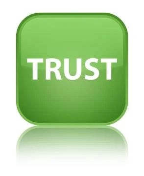 Trust special soft green square button Stock Illustration