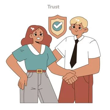Trust in Task Delegation concept. Vector illustration. Stockillustratie