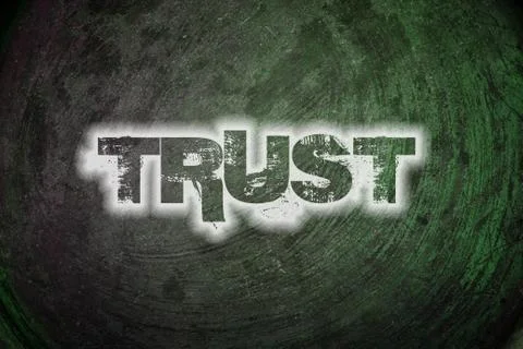 Trust text on background Stock Illustration