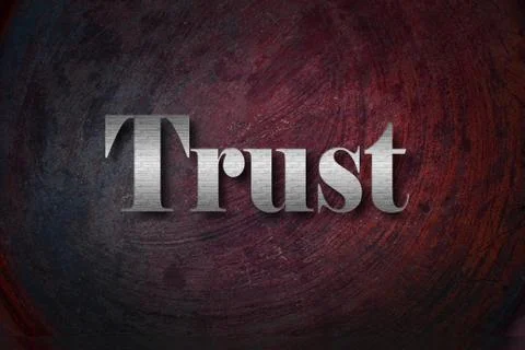 Trust text on background Stock Illustration
