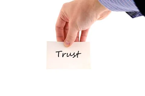 Trust text concept Stock Photos