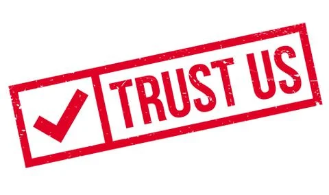 Trust Us rubber stamp Stock Illustration