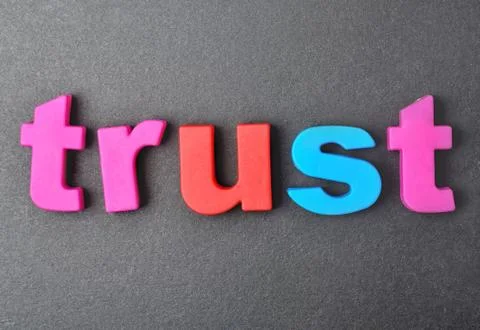 Trust word on background Stock Photos