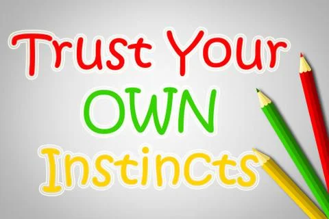 Trust your own instincts concept Stock Illustration