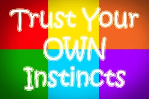 Trust your own instincts concept Stock Illustration