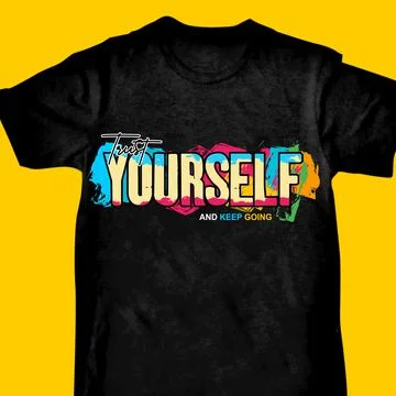 TRUST YOURSELF AND KEEP GOING Stock-Illustration