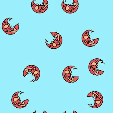 Trust yourself motivation vector seamless pattern Stock Illustration