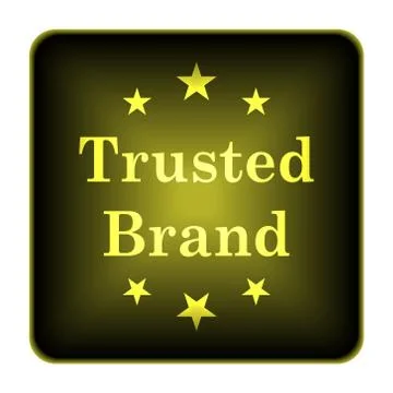  trusted brand icon. internet button on white background.. Stock Illustration