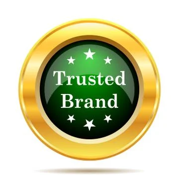 Trusted brand icon. Internet button on white background.. Stock Illustration