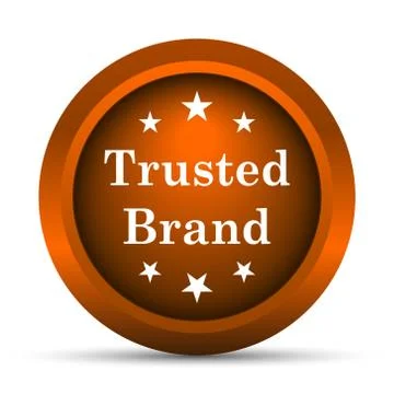 Trusted brand icon. Internet button on white background.. Stock Illustration