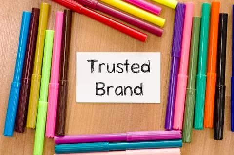 Trusted brand text concept Stock Photos