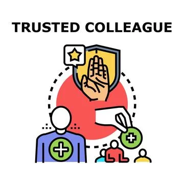 Trusted colleague offering support and building team Ilustración de archivo