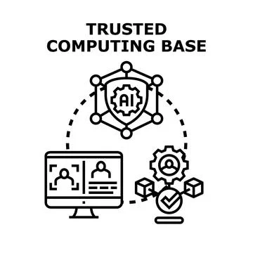 Trusted computing base secure network protection system Stock Illustration