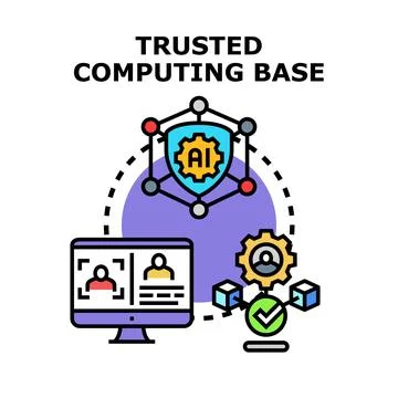 Trusted computing base secure network protection system Stock Illustration