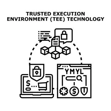 Trusted execution environment technology for digital security Illustrazione stock