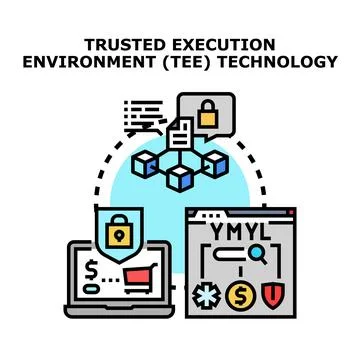 Trusted execution environment technology for digital security Illustrazione stock
