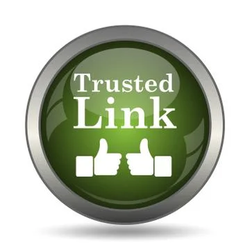 Trusted link icon. Internet button on white background. . Stock Illustration
