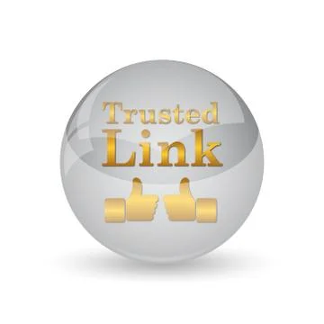 Trusted link icon. Internet button on white background. . Stock Illustration