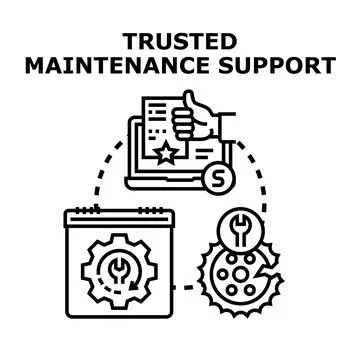 Trusted maintenance support service concept vector illustration Stock Illustration