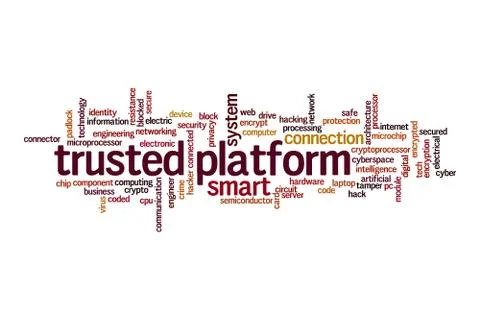 Trusted platform cloud concept Stock Illustration