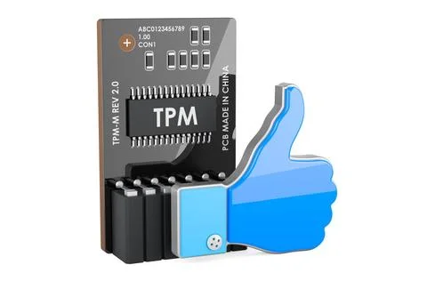 Trusted Platform Module, TPM with like icon, 3D rendering Trusted Platform... Stock Photos