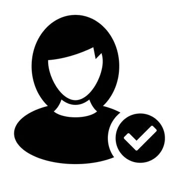 Trusted Profile Icon - Solid Black Glyph for Admin &amp; Account Verification i.. イラスト素材